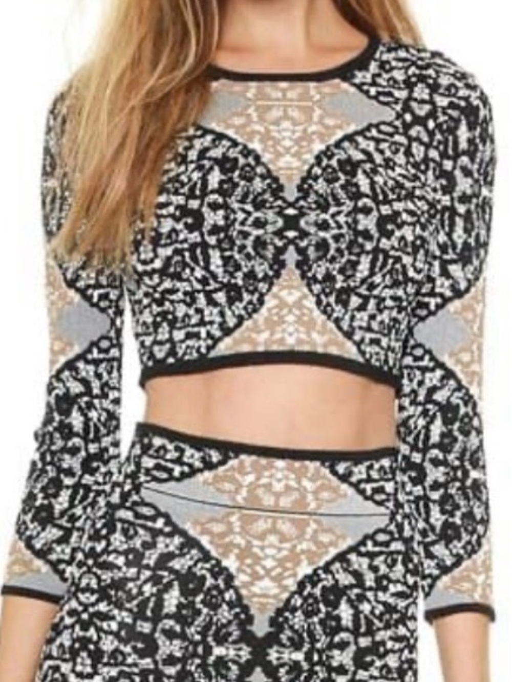 BCBG BCBGMAXAZRIA Maja Bandage Crop Top Coquette Balletcore Designer XS